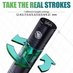 Dragonhawk A2 Wireless Tattoo Pen Kit with 2 Batteries Adjustable Stroke 2.4-4.2