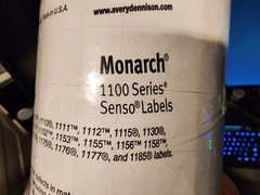 Avery Dennison Monarch 1100 Series Senso Labels 10 Rolls White + FREE Ink roller