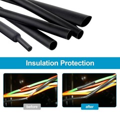 25 ft Dual Wall Adhesive Glue Lined Φ1/4″ (6.4mm) Heat Shrink Tubing 3:1 Ratio
