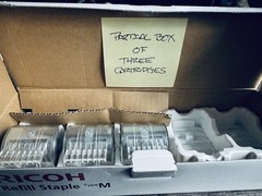 Ricoh 413026 Type M Box of 5 Refill Staple Cartridge 25,000 & Ricoh 413013. Bulk