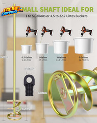 Paint Mixer for Drill Paint Stirring Drill Attachment for 1-5 Gallon Bucket Zinc