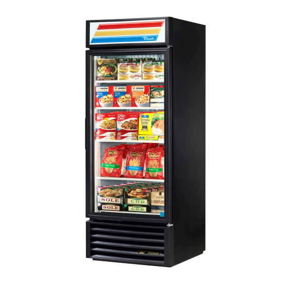 True GDM-26F-HC~TSL01 30″ One Glass Swing Door Merchandiser Freezer, 4 Shelves