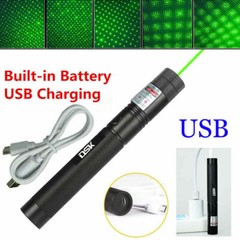 1mw 990Miles Green Laser Pointer Pen USB Rechargeable 532nm Visible Beam Lazer