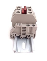 Solar Combiner Box Connector DIN Rail Terminal Blocks Dinkle 6AWG 60A 600V
