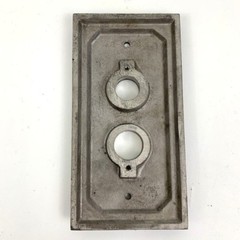 Original Cast Metal ELEVATOR Faceplate CALL Plaque – Mid Century Vintage