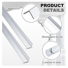 Blulu 2 Pcs Aluminum Angle Stock 48″ Long x 3/5″ Wide x 1/16″ Thick Iron Trim