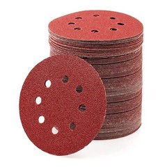 100PCS 5 Inch Sanding Disc 40 60 80 120 180 220 320 Grit Hook Loop Sandpaper Pad