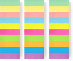 30 Pads 0.6X2 Inch Sticky Notes Flags Tabs Page Markers 10 Bright Color Sticky I