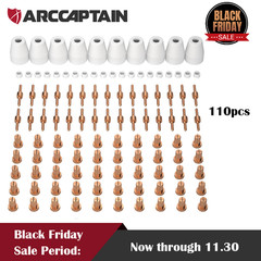 ARCCAPTAIN 110PCS PT31 Plasma Cutting Consumables Fit CUT-45 CUT-50 MIG205 MP