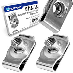 20 Pack 5/16-18 Extruded U-Nuts 304 Stainless Steel U Clip Car Clips Fasteners