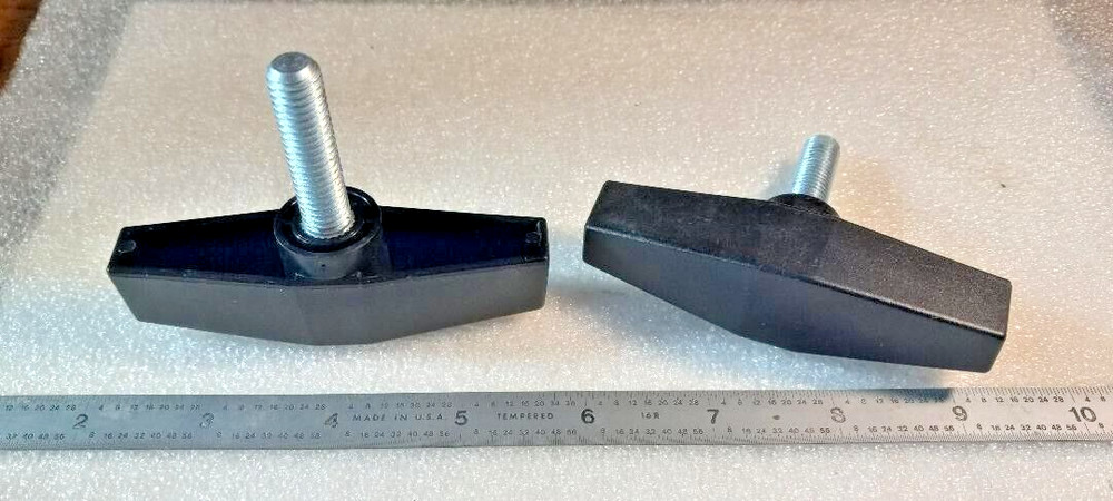 3/8″ THUMB SCREW WING KNOB BLACK- 2 pcs