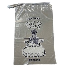20 LB LBS Ice Bag Bags w/ Drawstring COMMERCIAL Quality Choose Your Quantity