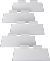 50 Slatwall Shelves Shelf Shoe 4″ x 10″ Display Flat Styrene Clear Acrylic