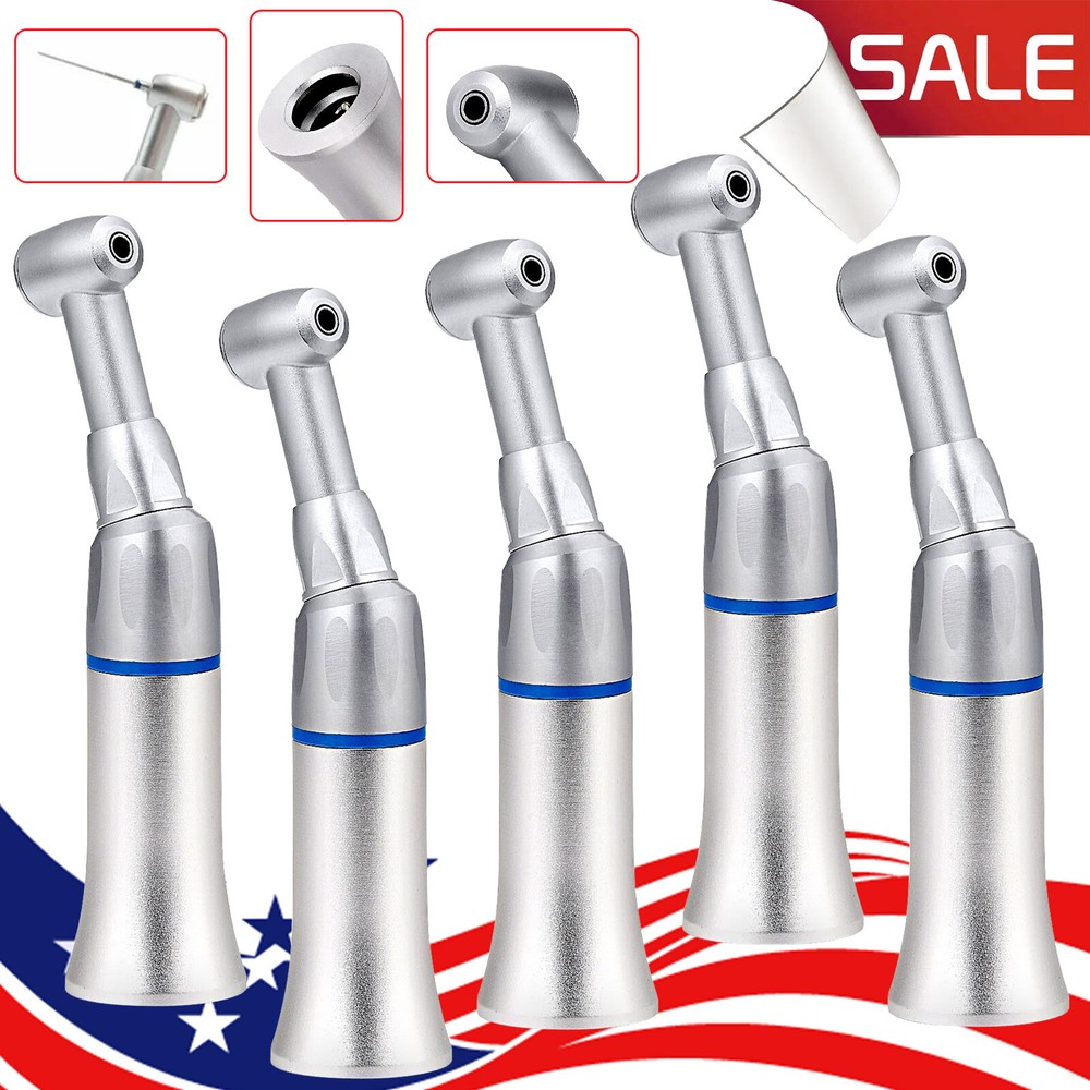 5pcs Dental Slow Low Speed Handpiece Contra Angle Push Button E-type USA