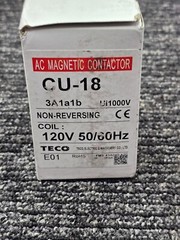 TECO CU-18 Magnetic Contactor 220V/24V/110V/380V 3A1a1b Non-Reversing 50/60Hz