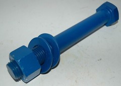 B7 Heavy Hex Bolt 1-1/4 -8 x 9-1/2in Stud Washer & Nut Blue Teflon 1.25″DIA