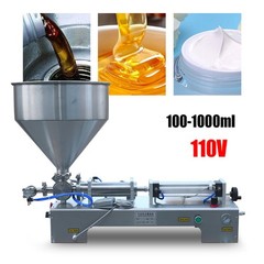 100-1000ml Paste Liquid Piston Filler Heating Filling Machine Single Nozzle