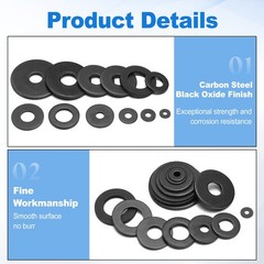 20Pcs Fender Washers M8 Carbon Steel Flat Washer 28mm OD 2mm Thick