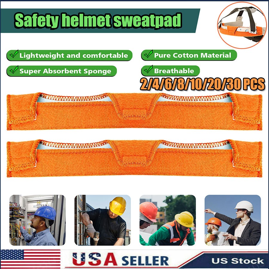 2/4/6/8/10X Safety Helmet Sweatband Cotton Hard Hat Liner Washable Universal