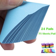 Mini Sticky Notes 1.5×2 Inch Bright Colors SelfStick Pads 24 Pack 1800 Sheets