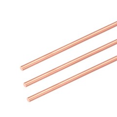 3Pcs 99.99% Pure Copper Round Rod, 1.6mm / 0.06″ Dia 12.6″ Length for DIY