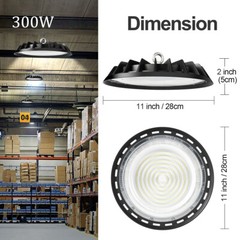 10Pcs 300W UFO Led High Bay Light Commercial Industrial Factory Shop Light 5000K
