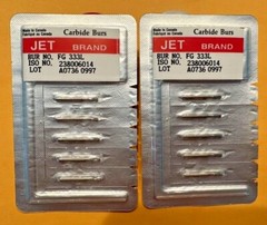 KERR JET Dental Carbide Bur FG 333L Pear Long Head. Made in Canada