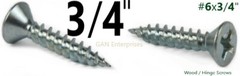 Phillips Flat Head #6 x 1/2″, 5/8″ or 3/4″ Wood particle board MDF screws Zinc