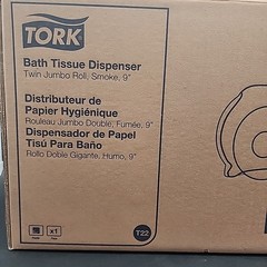 Tork Bath Tissue Dispenser 59TR Twin Roll Smoke Commercial Toilet Paper Holder