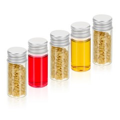 100Pcs 10ml Clear Glass Vials Small Liquid Sample Vial with Screw Caps, Silver