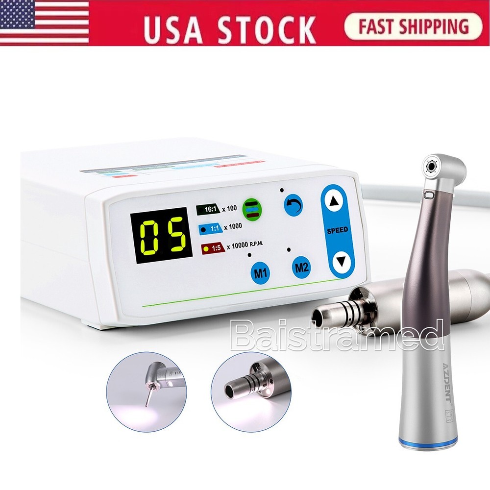 AZDENT Dental Brushless LED Electric Micro Motor /1:1 Increasing Handpiece