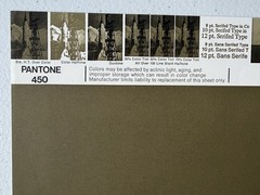 Pantone Vintage Poster [Gray, Yellow, Ocher] Uncoated Sheet by Leteraset