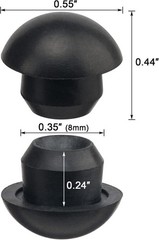 High-Quality 8mm Black Rubber Jack Plugs for Suited Oil Reservoir Protection