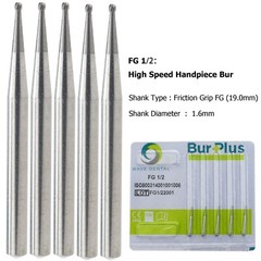Wave Dental Surgical Bur Round Long 25mm Carbide Bur Friction Grip FG High Speed