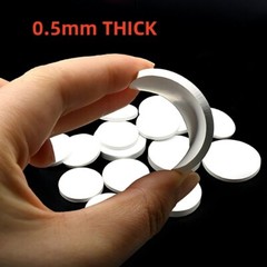 Dia 12-100mm THICK 4mm PTFE Plastic Solid Discs Flat Round Pad Sealed Cushioning