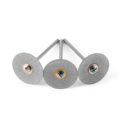 HP2.35mm Dental Sintered Diamond Disc 3 Grits (C/M/F) for Zirconia – Double-Side