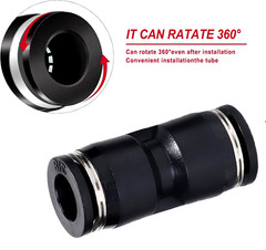 Straight Air Line Union Push To Connect Air Fittings For 3/8″ OD Pneumatic 10Pcs