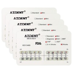 Dental Ortho Brackets Braces Metal Standard MBT/Roth Slot.018/022 345/3 Hooks