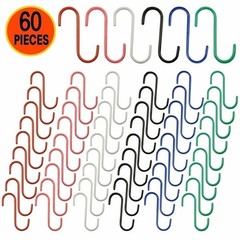 Wellmax S Hooks for Hanging, Heavy Duty S Shaped Hooks, Colored Metal S Hook…