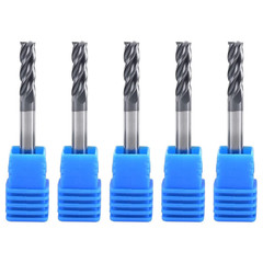 5 PCS – 1/8″ 4 FLUTE CARBIDE END MILL – TiALN COATED – U.S HRC55