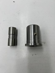 Sleeve and Bushing 2 1/4 Inches Long 2 Inches Diameter Silver