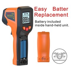 NJTY T600 Infrared Thermometer Laser Temperature Gun For Cooking Pizza Oven Gril