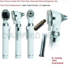 FIBER Optic Otoscope Examination LED Diagnostic ENT SET Kit-WHITE-CE Approved