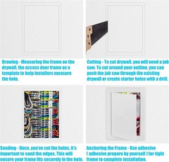 CABAX 8×12 inch Plastic Access Panel for Drywall Ceiling Reinforced Plumbing Wal