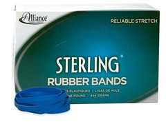 Size #64 Rubber Bands, 1 lb Box – Approx. 425 Blue Bands (3.5 x 0.25 Inches)