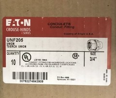 Eaton Crouse Hinds UNF205 Box Of 10 Explosion Proof Union. Free Shipping