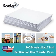 Koala Sublimation Paper 11X17 Heat Transfer 100 Sheets for Inkjet Printer 115g