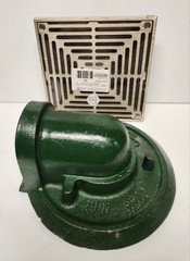 3″ FLOOR DRAIN,BODY ASSEMBLY WHIT THREADED SIDE OUTLET-WHIT 8S NIKALOY STRAINER