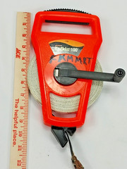 Lufkin Hi-Viz 100’ Open-Reel Long Tape Measure – Model 1706 – Fiberglass – Orang