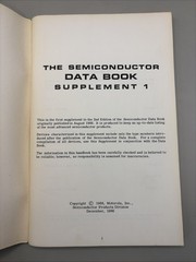 The Semiconductor Data Book by Motorola Supplement 1 1966 Vintage Book